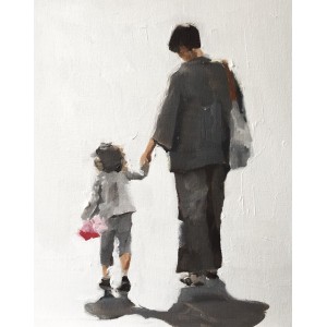 Mother and Daughter Art PRINT signed art print from oil painting by James Coates   122676040374